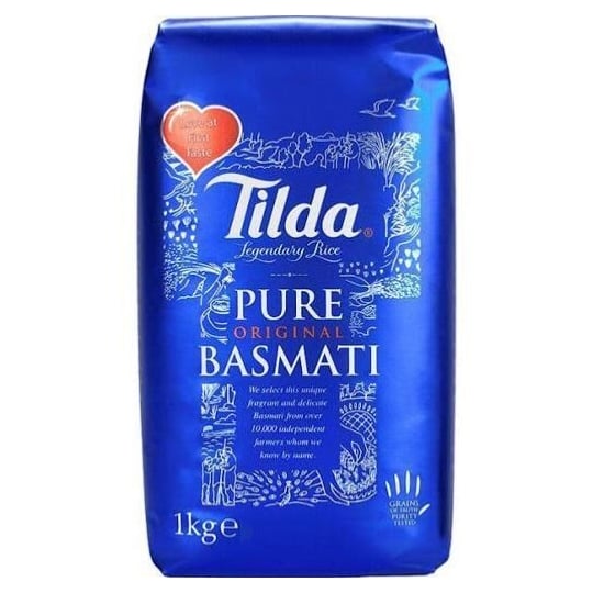 Riz Basmati Long Pure Original - Marque Tilda - Sans Gluten 1kg/sachet TILDA