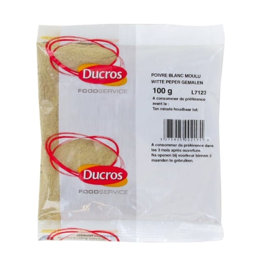 Poivre Blanc Moulu 100g - Marque  1 Sachet DUCROS