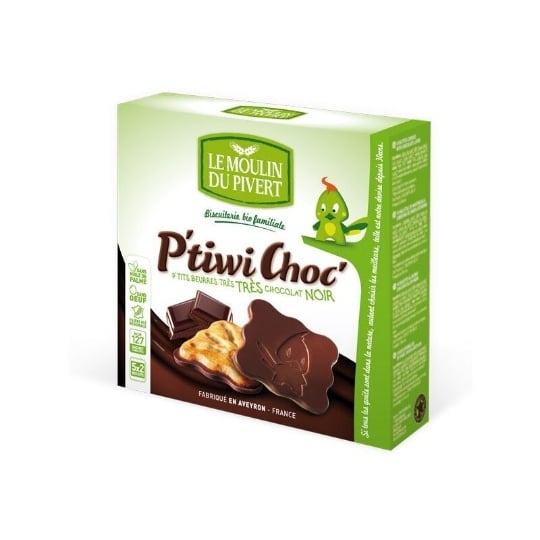 Biscuits P'tiwi Chocolat Noir 125g - Moulin Du Pivert LE MOULIN DU PIVERT