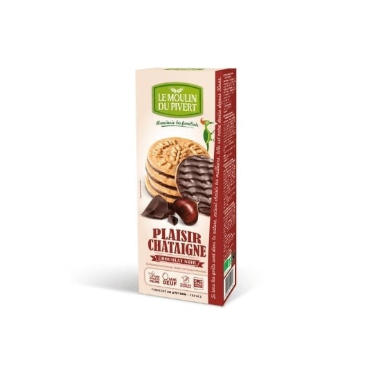 Sable Chataigne Nappe Chocolat Noir 130g - Moulin Du Pivert LE MOULIN DU PIVERT