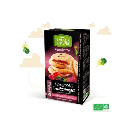 Cookies Fourres Fruits Rouges 175g - Moulin Du Pivert LE MOULIN DU PIVERT