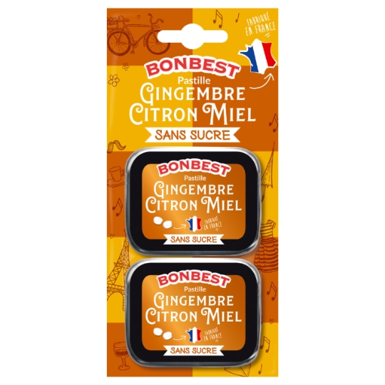 Pastille au Gingembre Miel Citron Sans Sucre BONBEST