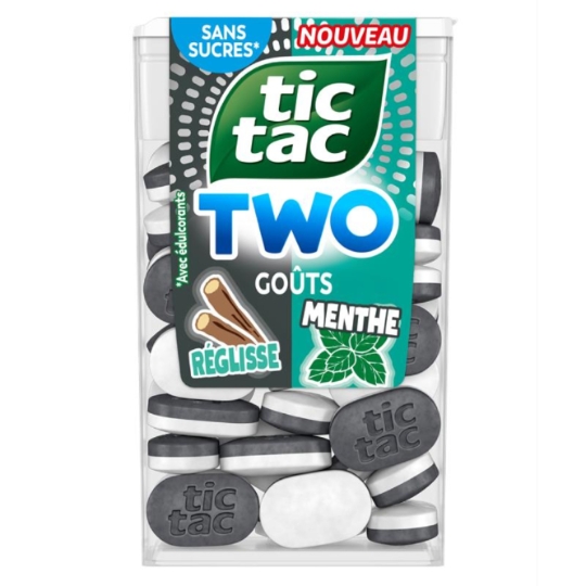 Bonbons Double Goûts Réglisse et Menthe TIC TAC