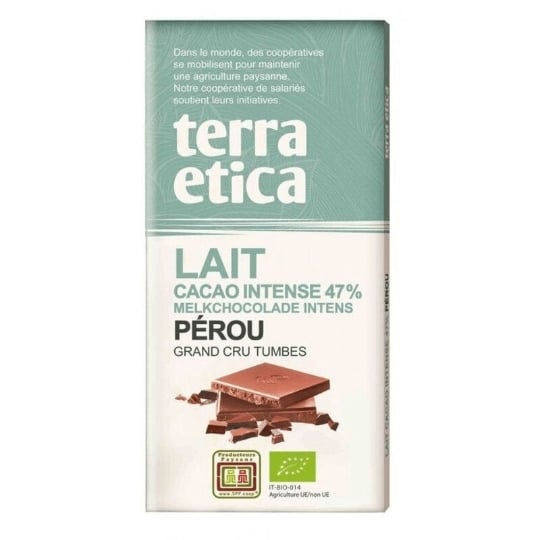 Chocolat Lait 47 Perou 100g - Terra Etica TERRA ETICA