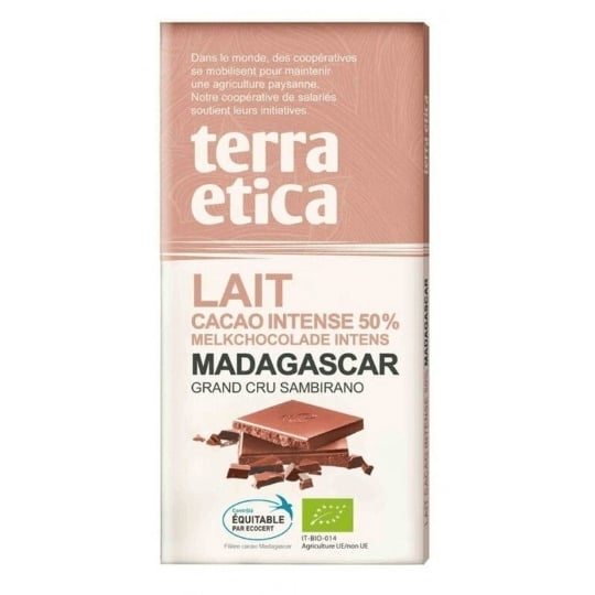 Tablette Chocolat Lait 50% 100g - Terra Etica