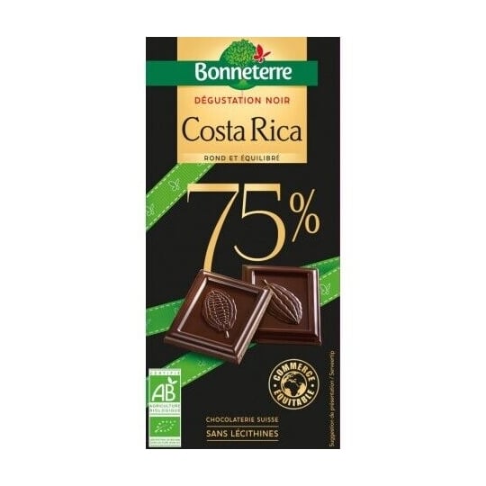 Chocolat Noir Origines Intenses Costa Rica BONNETERRE