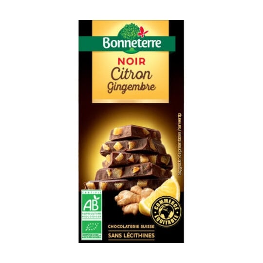 Chocolat Noir Citron Gingembre BONNETERRE