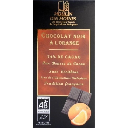 Chocolat Noir A L Orange 100 Gr - Moulin Des Moines MOULIN DES MOINES