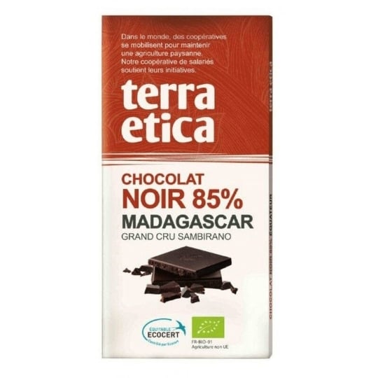 Tablette Chocolat Noir 85% De Cacao Madagascar 100g - Terra Etica TERRA ETICA
