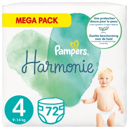 Couches Bébé Taille 4 9-14kg Harmonie PAMPERS PAMPERS