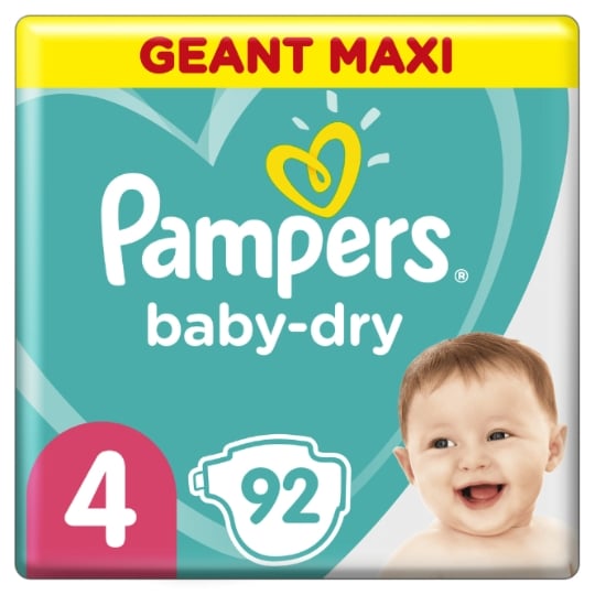 Couches Bébé Taille 4 9-14kg Baby Dry PAMPERS PAMPERS