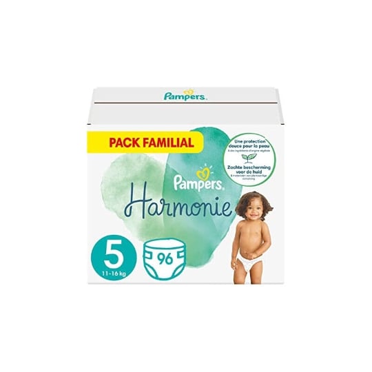 Pampers Couches Taille 5 (11-16 Kg), Harmonie, 96 Couches Bébé (lot De 4 X 24) PAMPERS