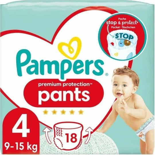 Couches Jetables Pampers Premium Protection 4 (18 Uds) PAMPERS