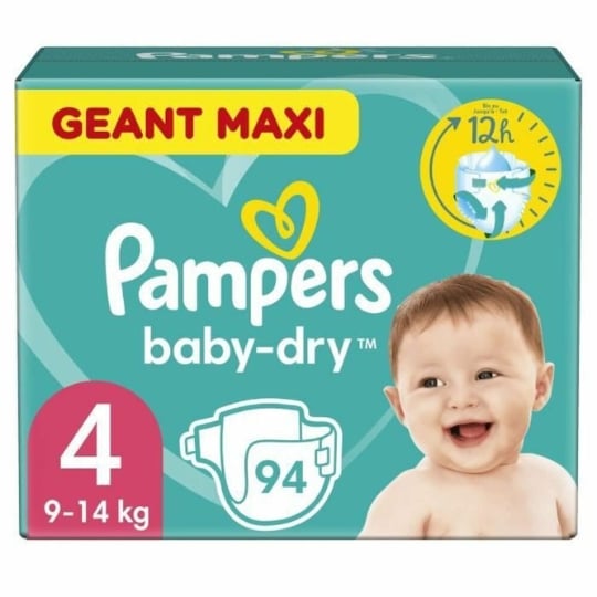 Couches Jetables Pampers Baby-dry 4 (94 Uds) PAMPERS
