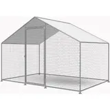 Enclos À Poules 6 M² Parc Grillagé 2 X 3 X 2 M Acier Galvanisé HABITAT ET JARDIN