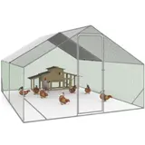 Enclos Poulailler 12 M² Parc Grillagé 4x3 M Acier Galvanisé Robuste et Spacieux IDMARKET