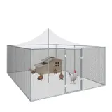 Volière 12m² Parc Grillagé 3x4 M Enclos Poulailler Pour Animaux De Basse Cour IDMARKET