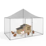 Volière 6 M² Parc Grillagé 3 X 2 M Enclos Poulailler Pour Animaux De Basse Cour IDMARKET