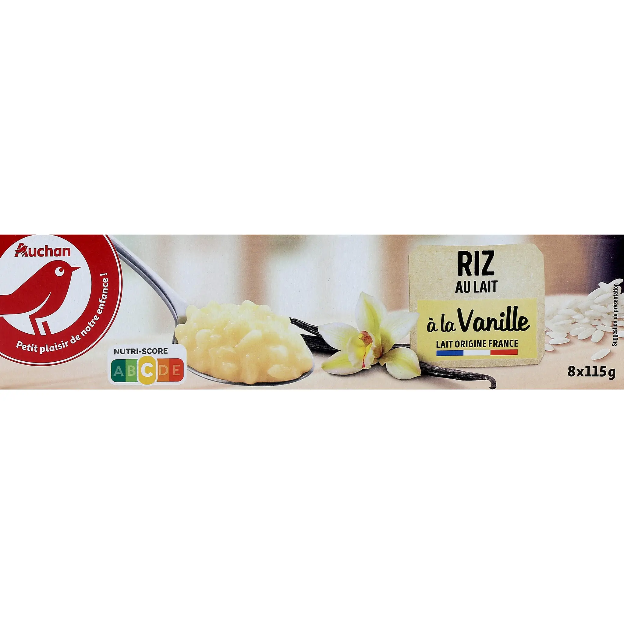 AUCHAN Riz au lait à la vanille