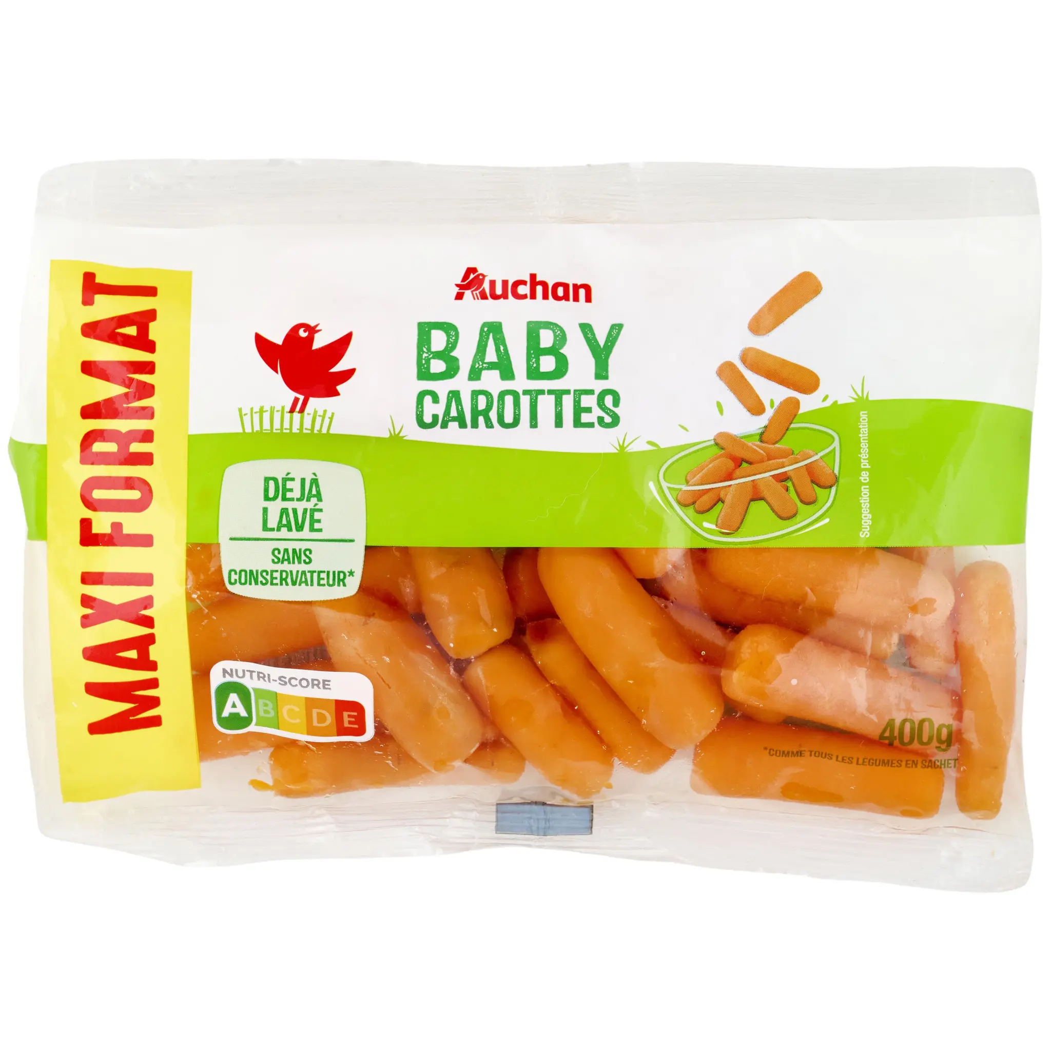 AUCHAN Baby carottes déjà lavé