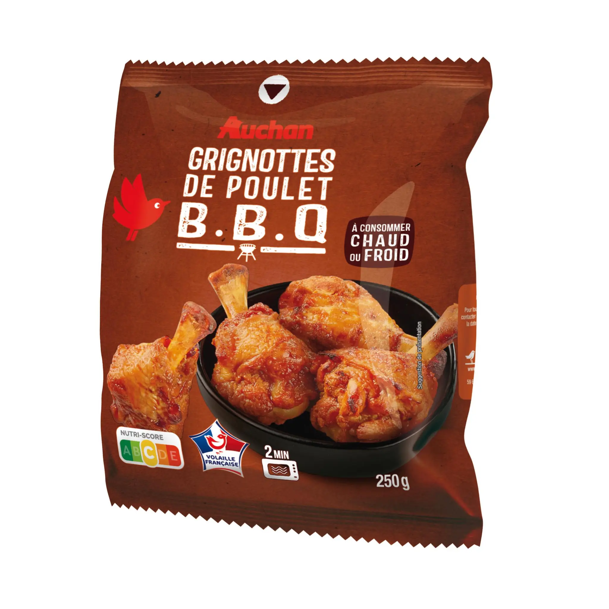 AUCHAN Grignottes de poulet barbecue