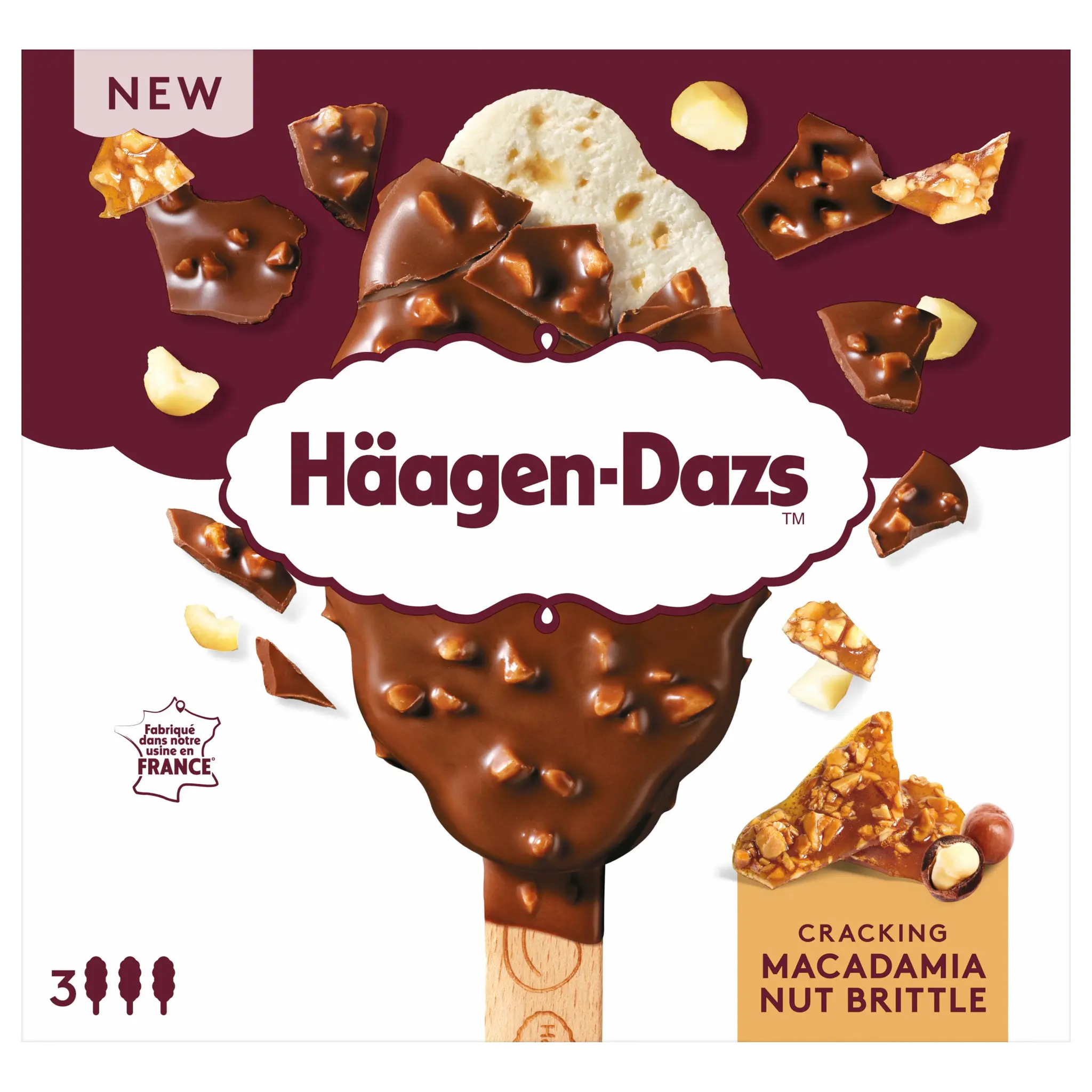 HAAGEN DAZS Bâtonnets cracking macadamia Nut Brittle
