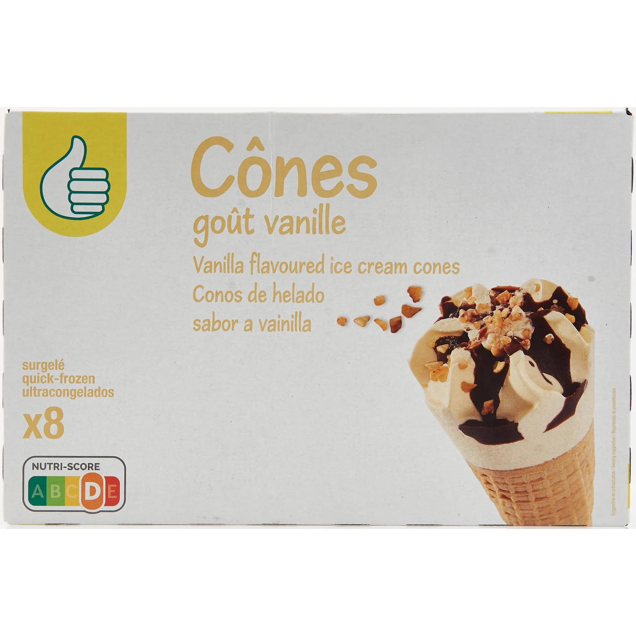 POUCE Cônes glacés à la vanille