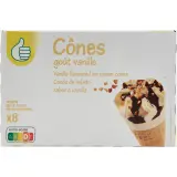 POUCE Cônes glacés à la vanille