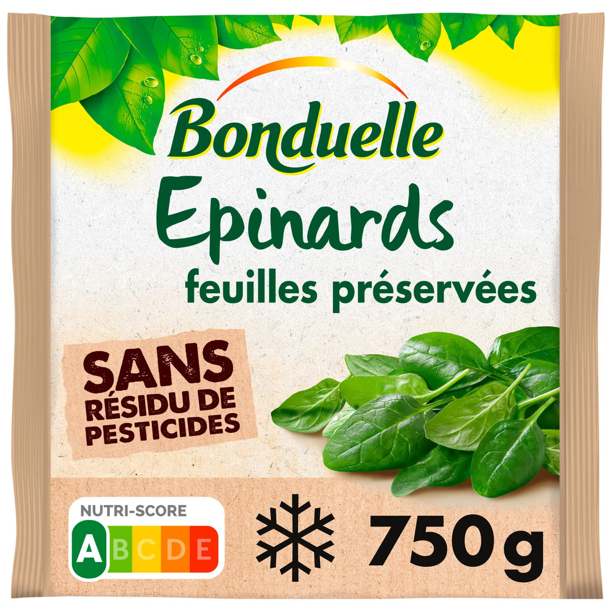 BONDUELLE Feuille d'épinards sans résidu de pesticides