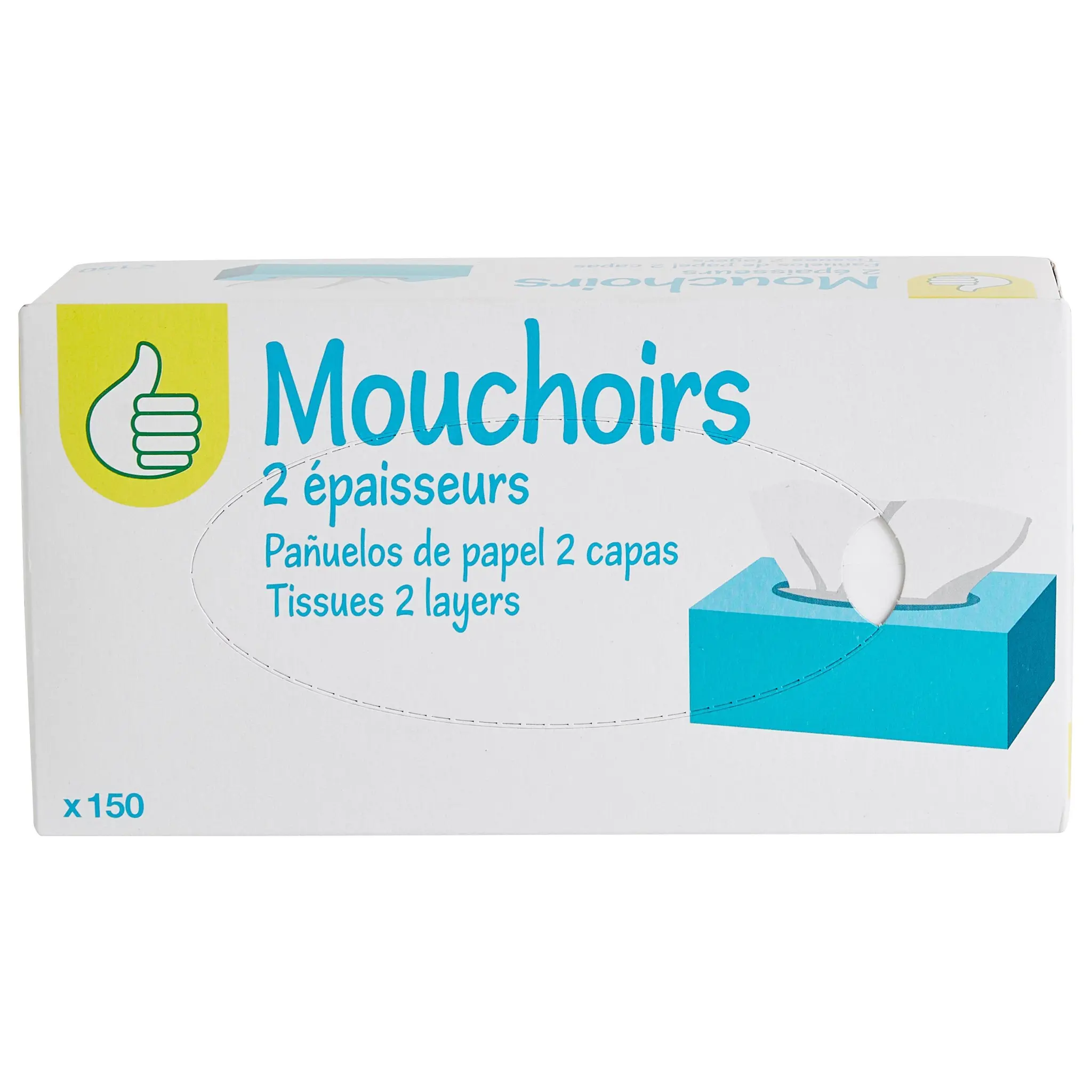 POUCE Boîte de mouchoirs 2 épaisseurs