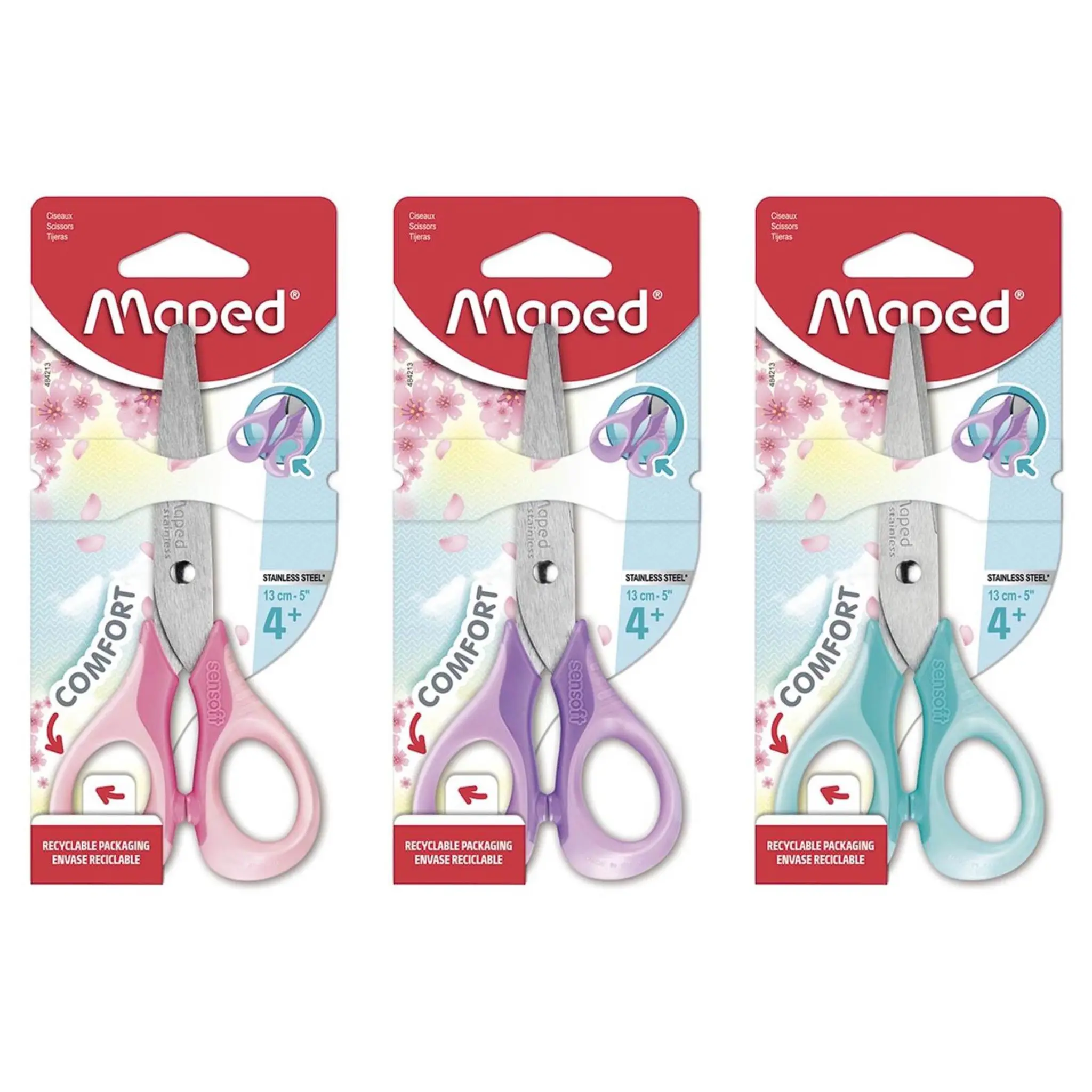 MAPED Ciseaux Sensoft Pastel 13cm