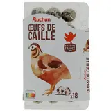 Auchan Oeufs de cailles, 18 oeufs