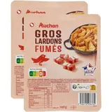 Auchan Gros Lardons Fumés, Lot de 2x160g
