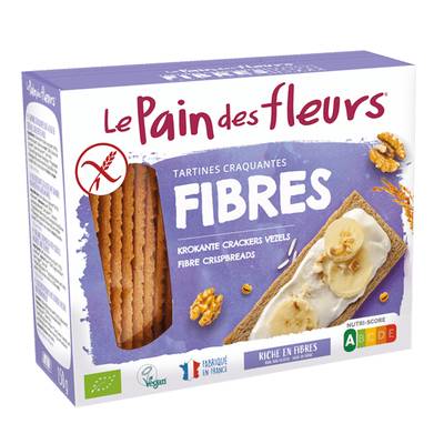 Le pain des fleurs Tartines craquantes FIBRE bio, 150g