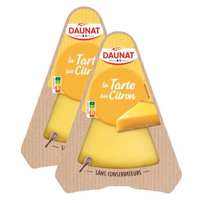 DAUNAT Tarte au citron, Lot de 2x90g