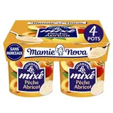 Mamie Nova Yaourts mixés pêche abricot, 4x135g