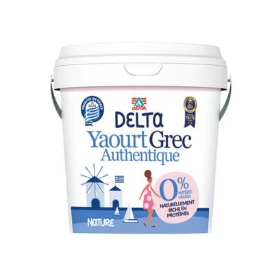 Delta Yaourt Grec Nature 0%mg, 1kg