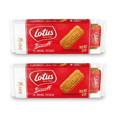 Lotus Biscoff Original Pocket Spéculoos, Lot de 2x186g