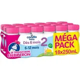 Candia Baby Lait bébé liquide 2ème âge Mégapack, 6-12 mois, 18x25cl