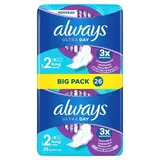 Always Serviettes hygiénique avec ailettes Ultra Long Taille 2, 26 serviettes