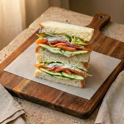 Sandwich Saumon fumé, cream cheese