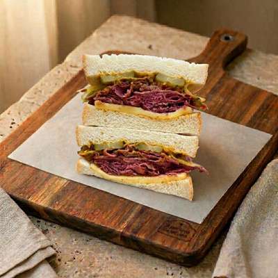 Sandwich Pastrami, cheddar fumé
