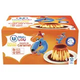 Dessert lacté flan goût vanille nappé caramel, U (4 x 100 g)