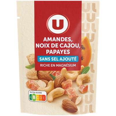 Mélange d'amandes, noix de cajou et Papaye riche en magnésium, U ( 110 g)