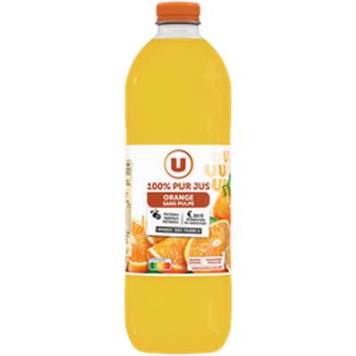 Pur jus d'orange sans pulpe, U (2 L)