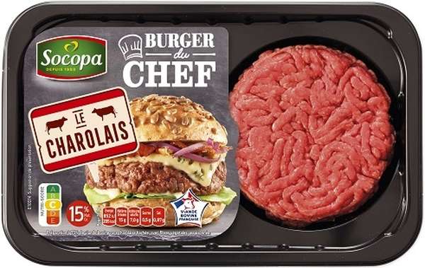 Burger du Chef Le Charolais 15% MG, Socopa (2 x 125 g)