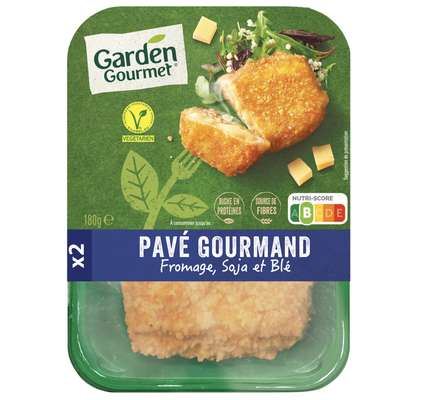 Pavé gourmand fromage, soja et blé, Garden Gourmet (x 2, 180 g)