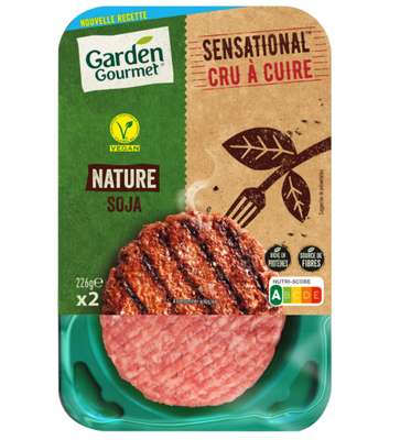 Steak cru soja et blé à griller Le Bon Végétal, Herta (x 2, 226 g)