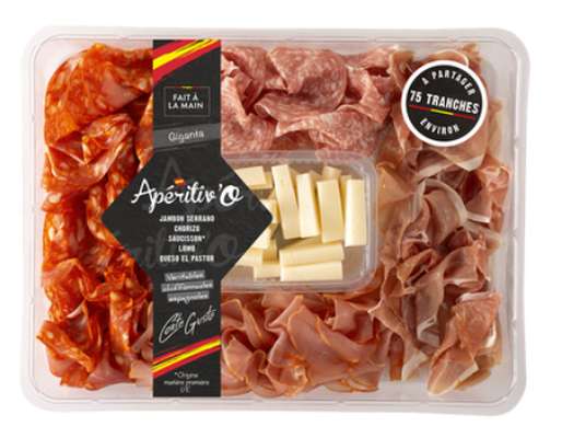 Plateau de chiffonnade Giganta (serrano, chorizo, saucisson, lomo, Queso de la mesa), Corte Del Gusto (280 g)
