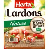 Lardons natures sans nitrite, Herta (2 x 75 g)